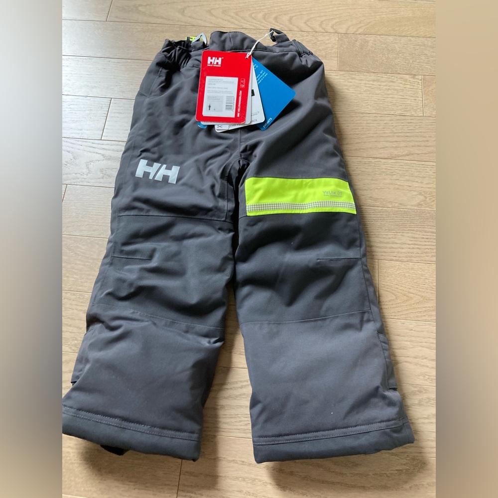 Helly Hansen Gray Snow Pants with Neon Accents